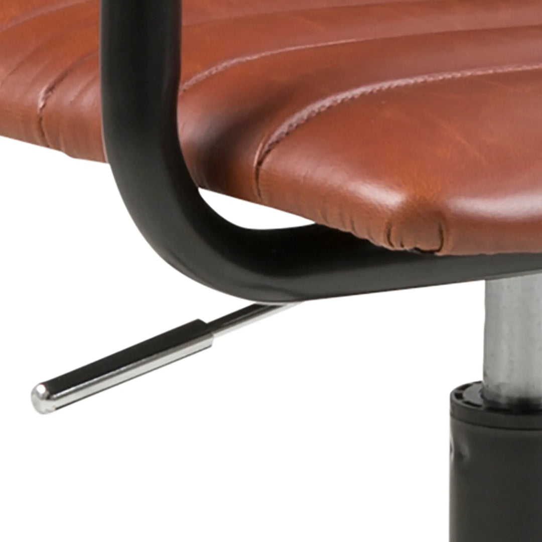 Winslow Swivel Desk Chair With Adjustable Height Function in Vintage Brandy - TidySpaces