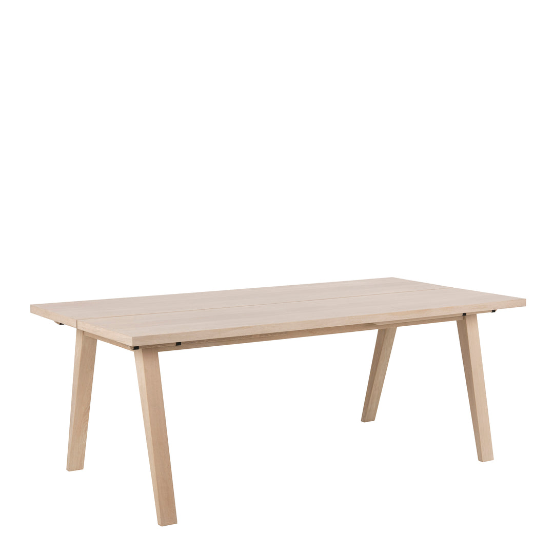 A-Line Extendable Dining Table in White Oak 200/286 x 74.6 x 95cm - TidySpaces