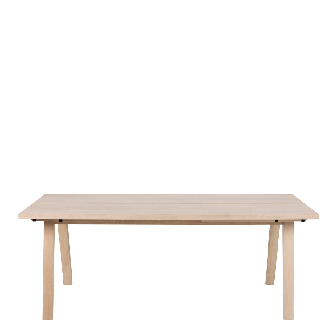 A-Line Extendable Dining Table in White Oak 200/286 x 74.6 x 95cm - TidySpaces