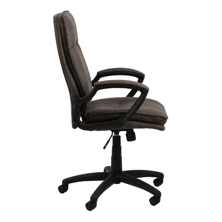 Brad Swiverl Desk chair with Armrest in Black - TidySpaces