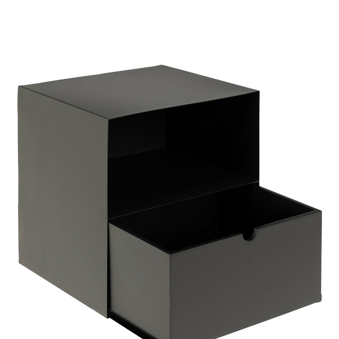 Joliet 1 Drawer Wallmounted Bedside Table in Matt Black