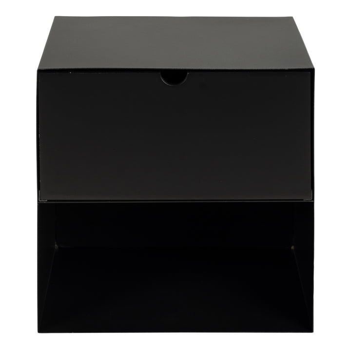 Joliet 1 Drawer Wallmounted Bedside Table in Matt Black