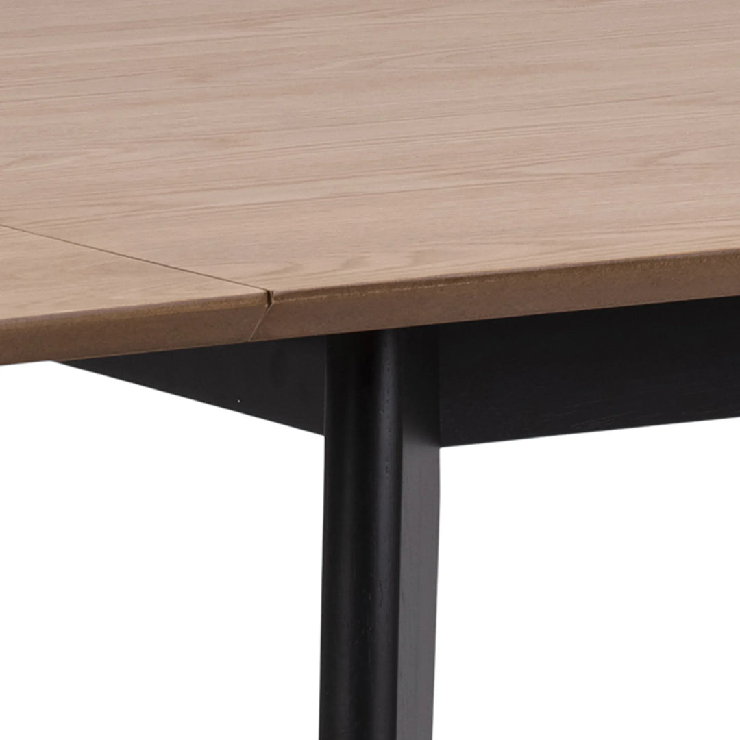 Roxby Extending Dining Table 80-120cm in Oak &amp; Black Included 2 Roxby Dining Chairs in Black and Oak - TidySpaces