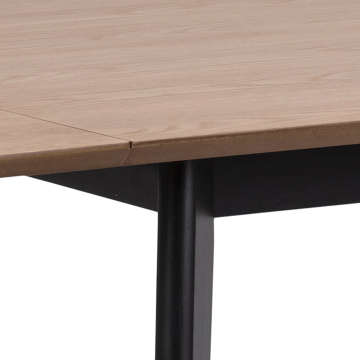 Roxby Extending Dining Table 80-120cm in Oak &amp; Black Included 2 Roxby Dining Chairs in Black and Oak - TidySpaces