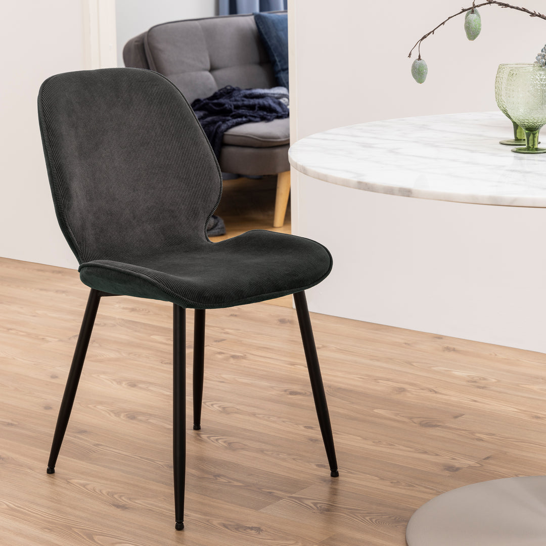 Femke Dining chair in Anthracite Set of 4 - TidySpaces