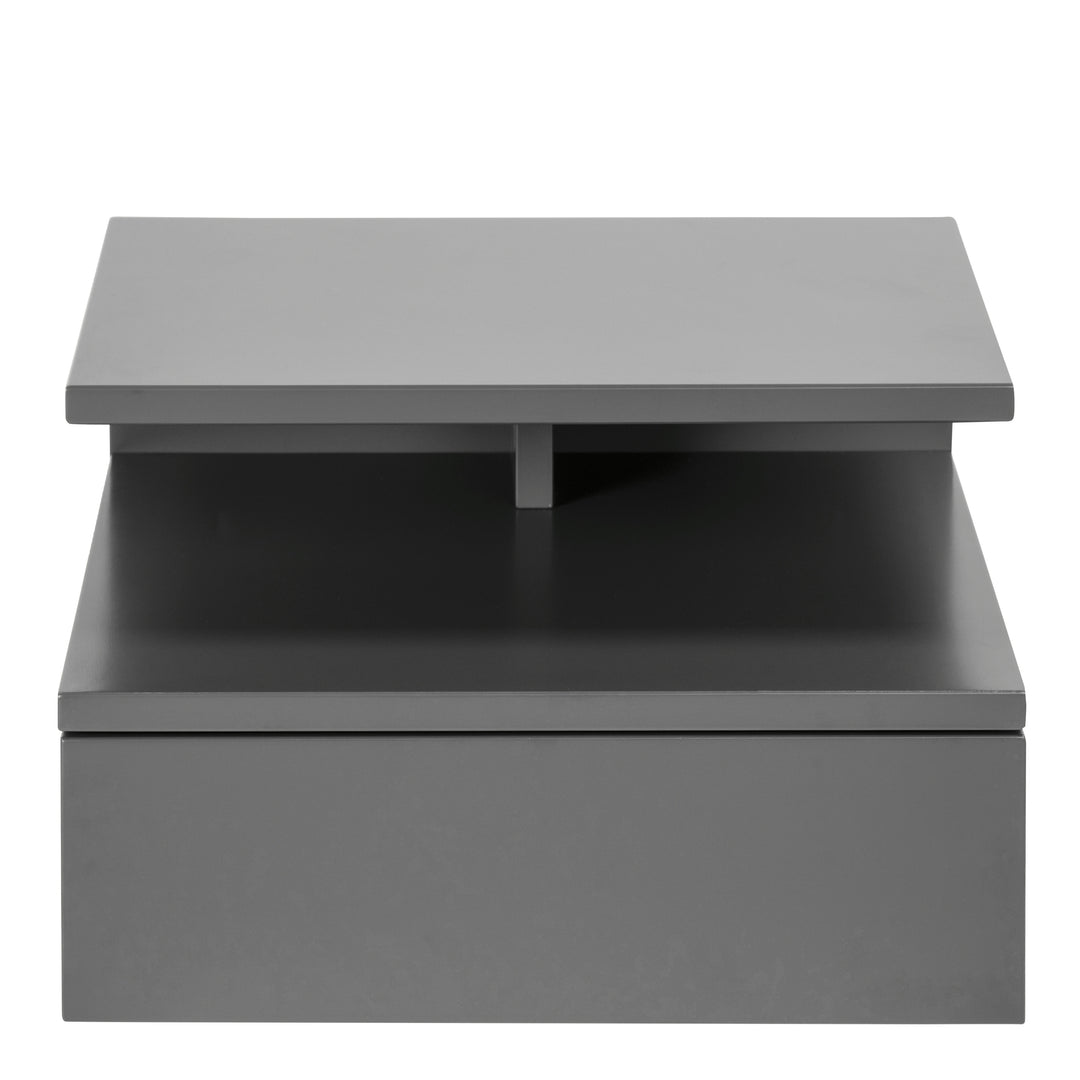 Ashlan Bedside Table with 1 Drawer in Grey - TidySpaces