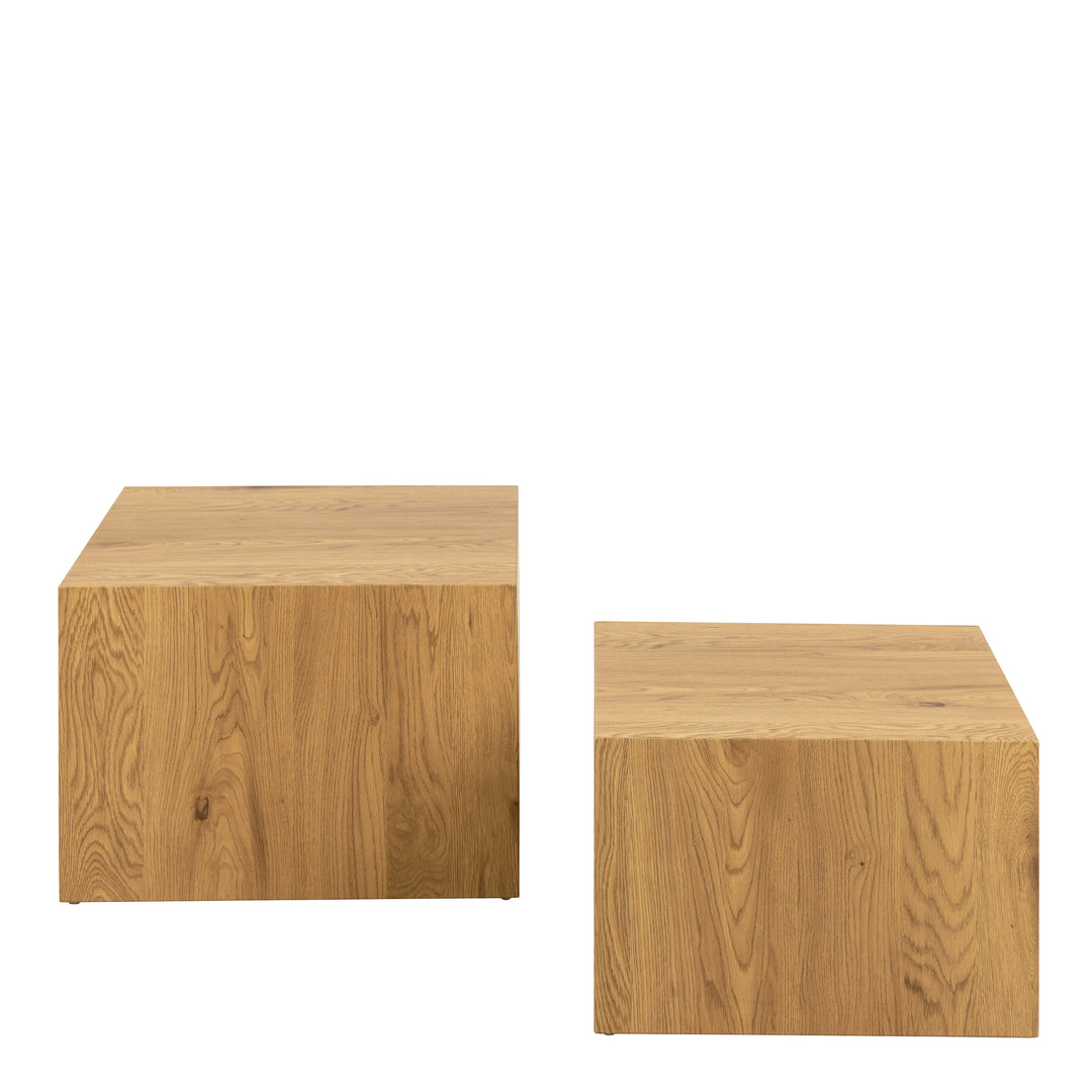 Dice Coffee Table Set on Oak