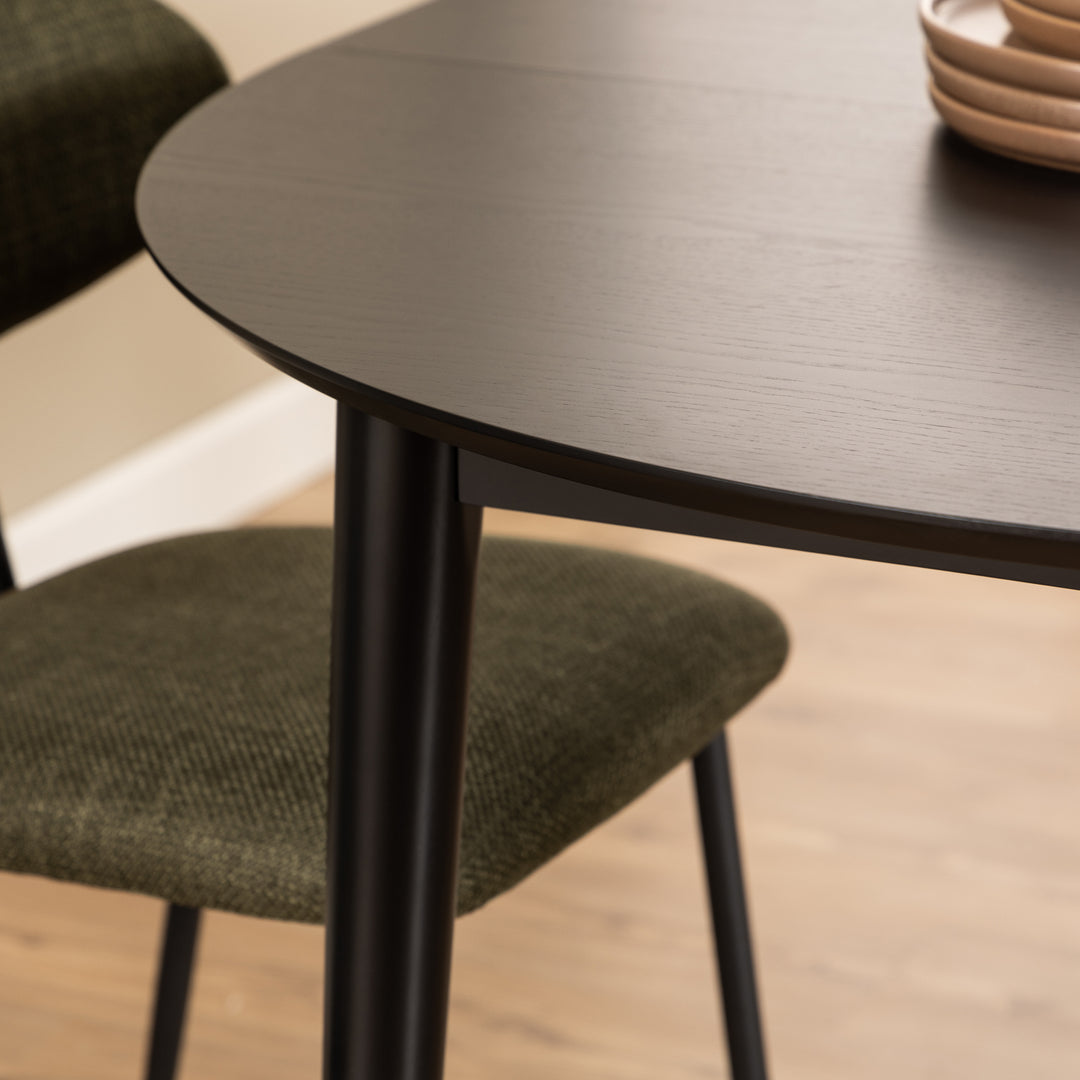 Montreux Round Dining Table in Black