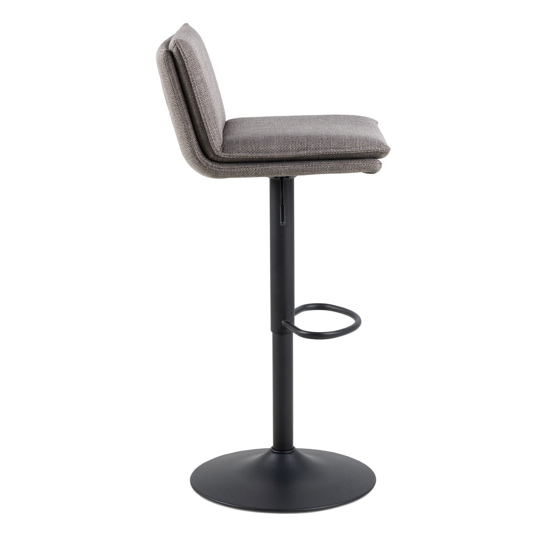 Flynn Swivel Bar Stool with Height Adjustable Function in Light Grey-Brown.