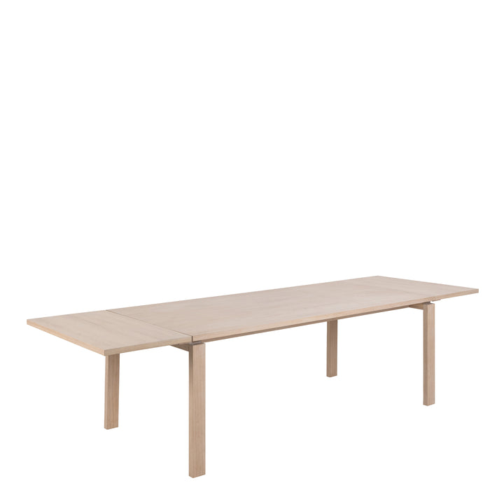 Linley Extendable Dining Table in White Oak 200/300 x 100 x 75cm - TidySpaces
