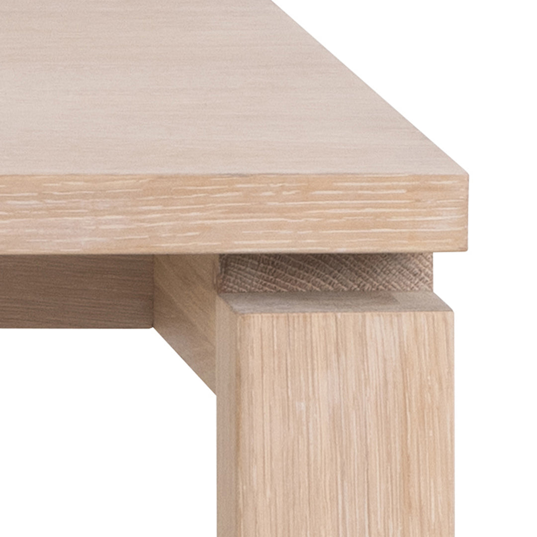 Linley Extendable Dining Table in White Oak 200/300 x 100 x 75cm - TidySpaces