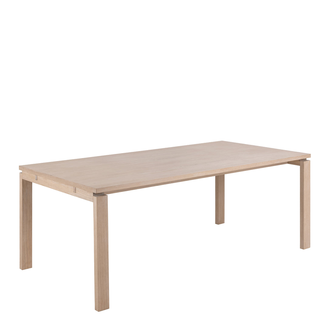 Linley Extendable Dining Table in White Oak 200/300 x 100 x 75cm - TidySpaces