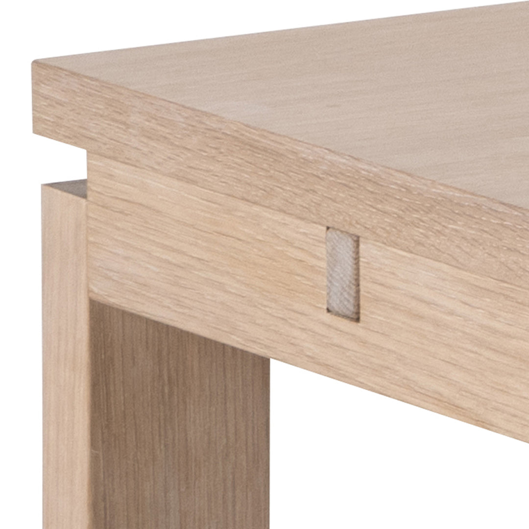 Linley Extendable Dining Table in White Oak 200/300 x 100 x 75cm - TidySpaces