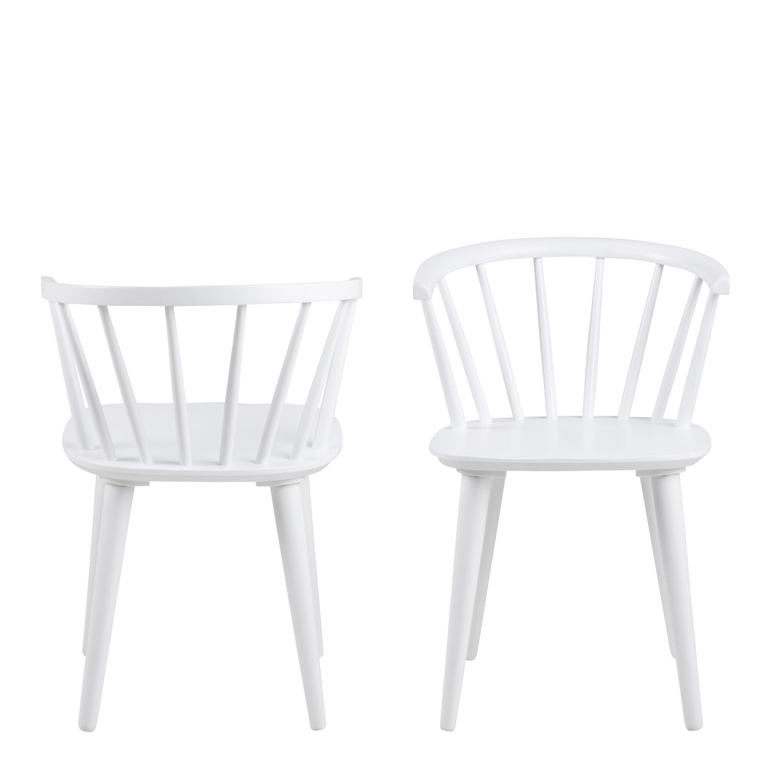 Ida Dining Chair in White Set of 2 - TidySpaces