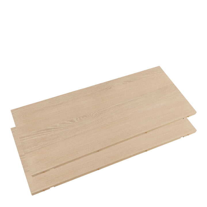 A-Line Round Extendable Dining Table in White Oak 120/220 x 120 x 75cm - TidySpaces