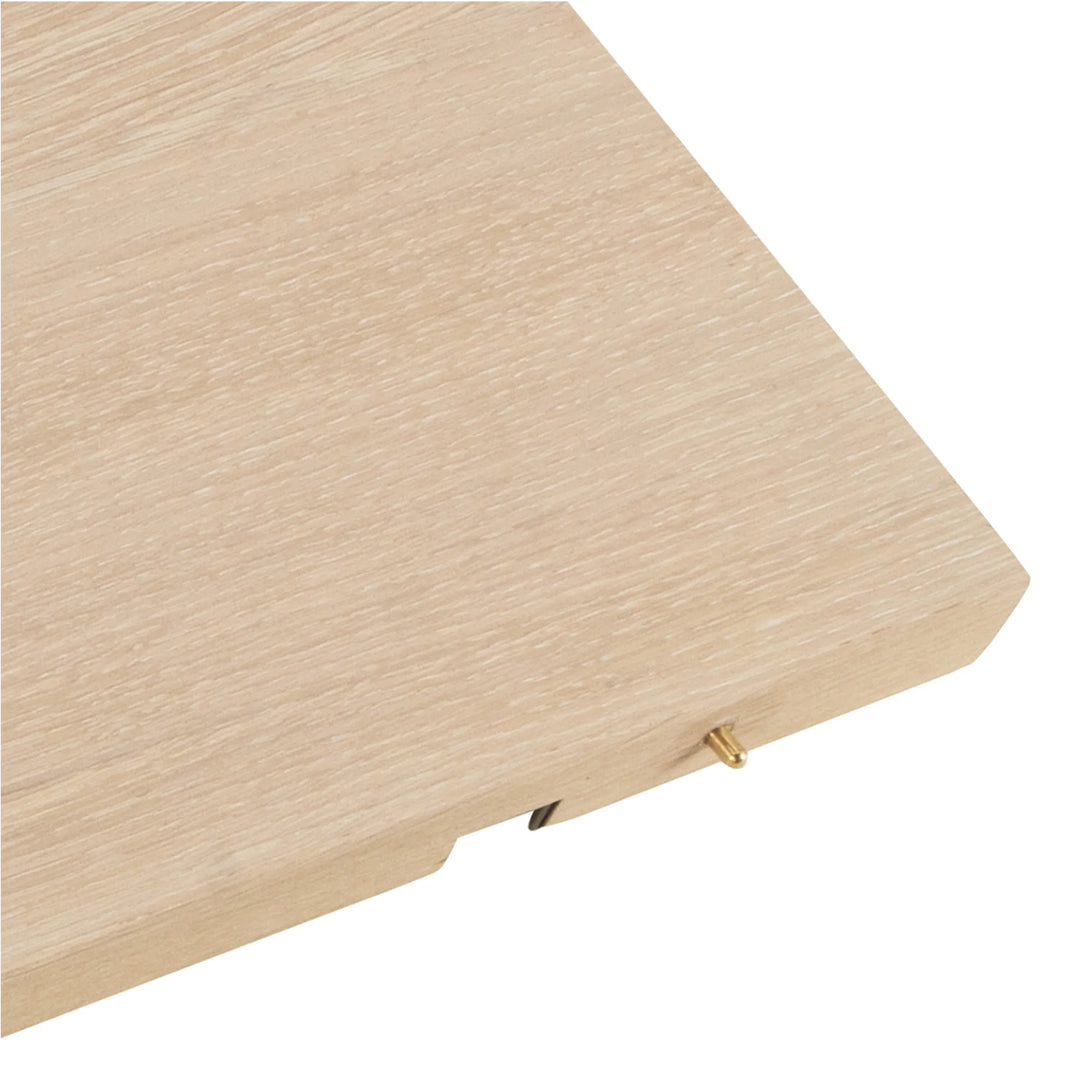 A-Line Round Extendable Dining Table in White Oak 120/220 x 120 x 75cm - TidySpaces