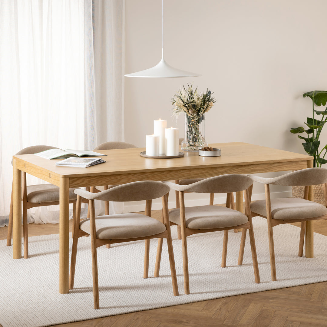 Atlantic Extendable Dining Table in Oak 200/300 x 100 x 75cm - TidySpaces