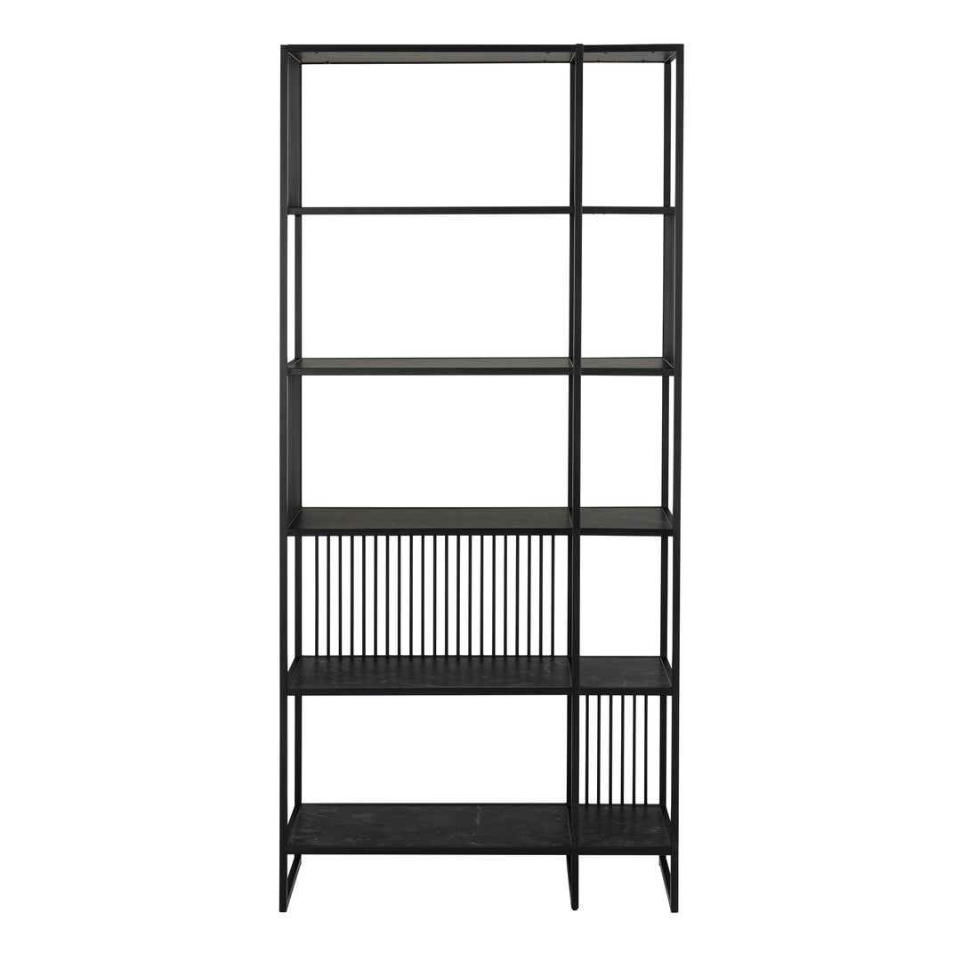 Strington Bookcase with 5 Shelves in Black