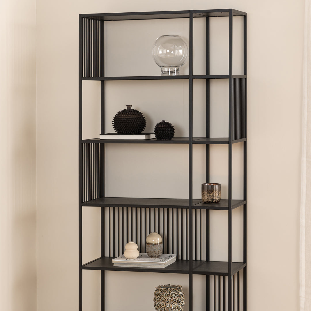 Strington Bookcase with 5 Shelves in Black