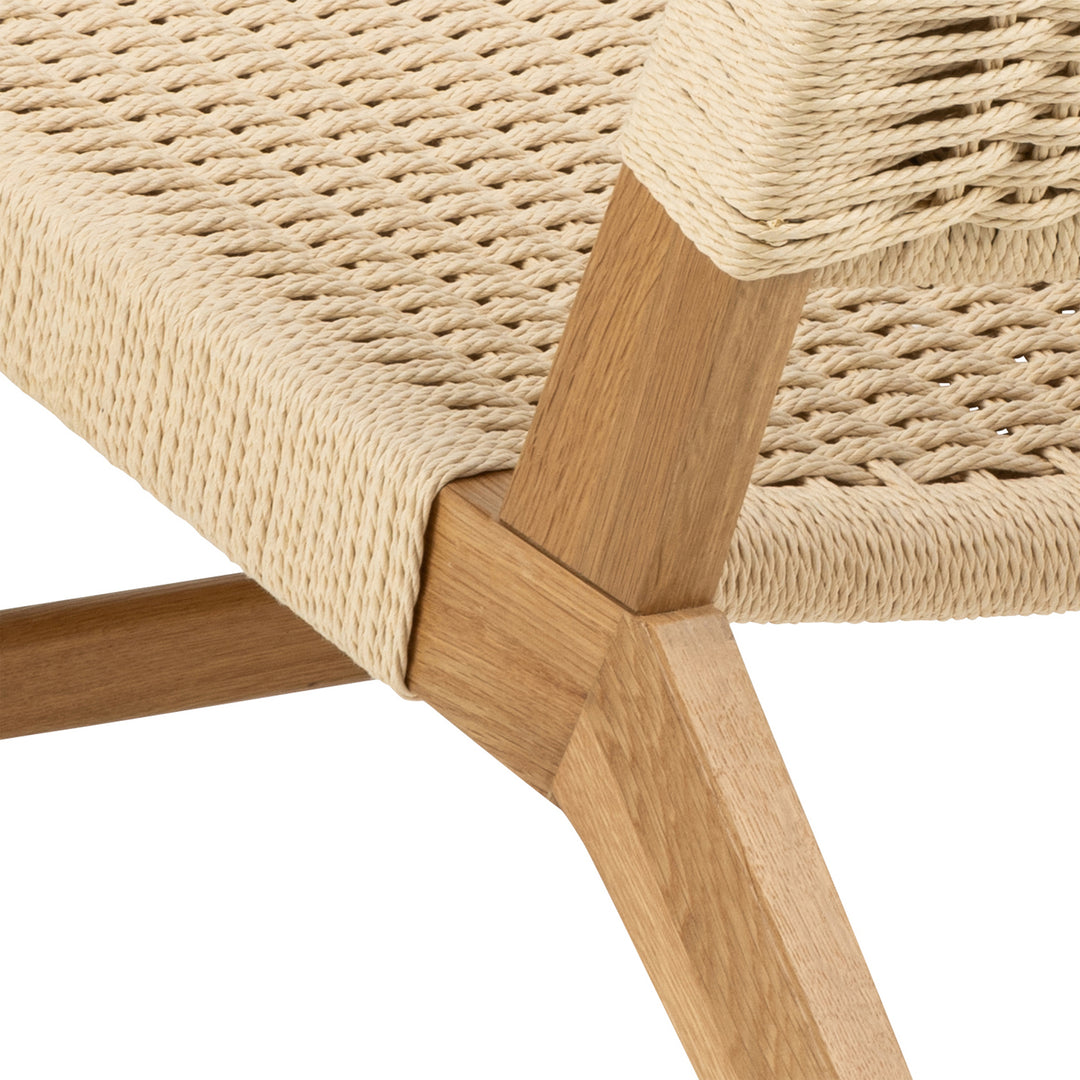 Carson Lounge Chair in Off White and Oak