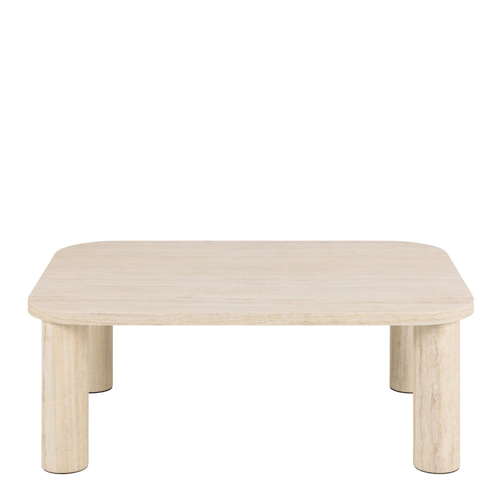 Solano Rectangular Coffee Table in Light Travertine 100 x 75 cm