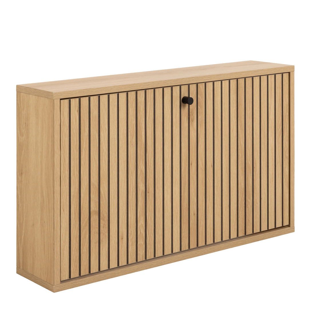 Albany Shoe Cabinet 1 Flip Down Door In Oak - TidySpaces