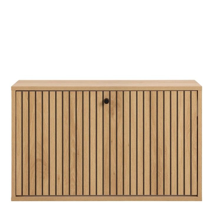 Albany Shoe Cabinet 1 Flip Down Door In Oak - TidySpaces