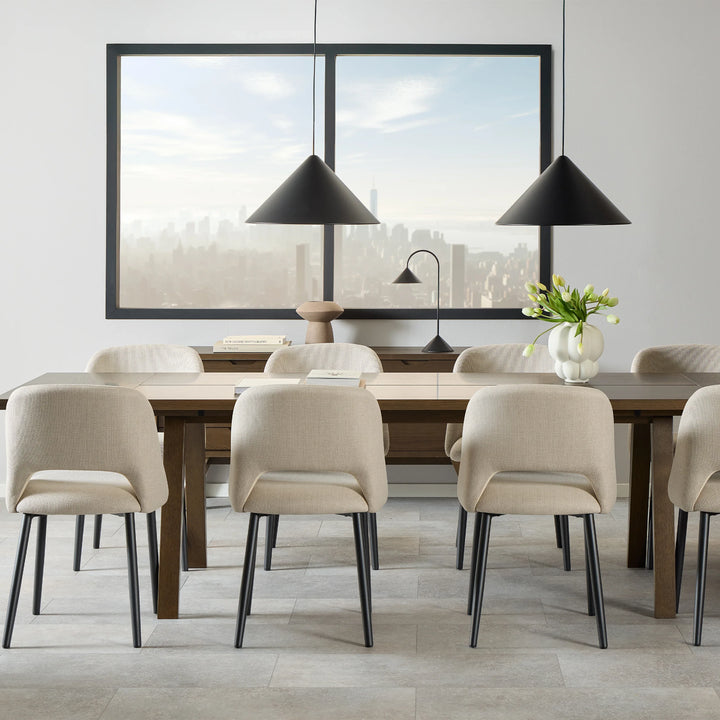 A-Line Extendable Dining Table in Smoked Oak 200/286 x 74.6 x 95cm - TidySpaces