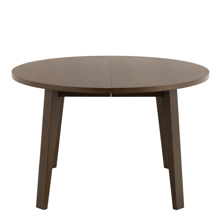 A-Line Round Extendable Dining Table in Smoked Oak 120/220 x 120 x 75cm - TidySpaces