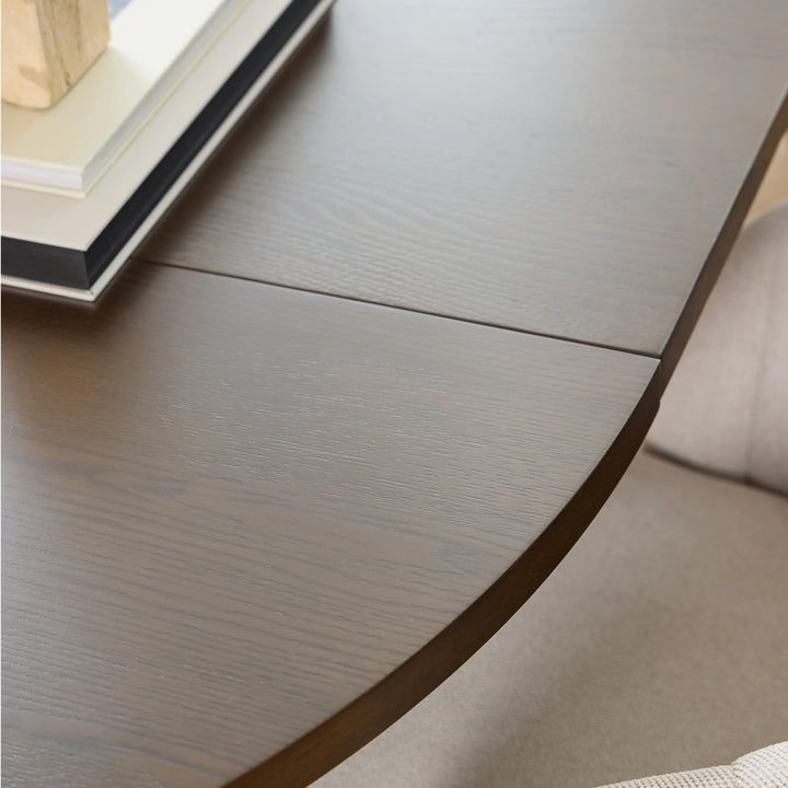A-Line Round Extendable Dining Table in Smoked Oak 120/220 x 120 x 75cm - TidySpaces