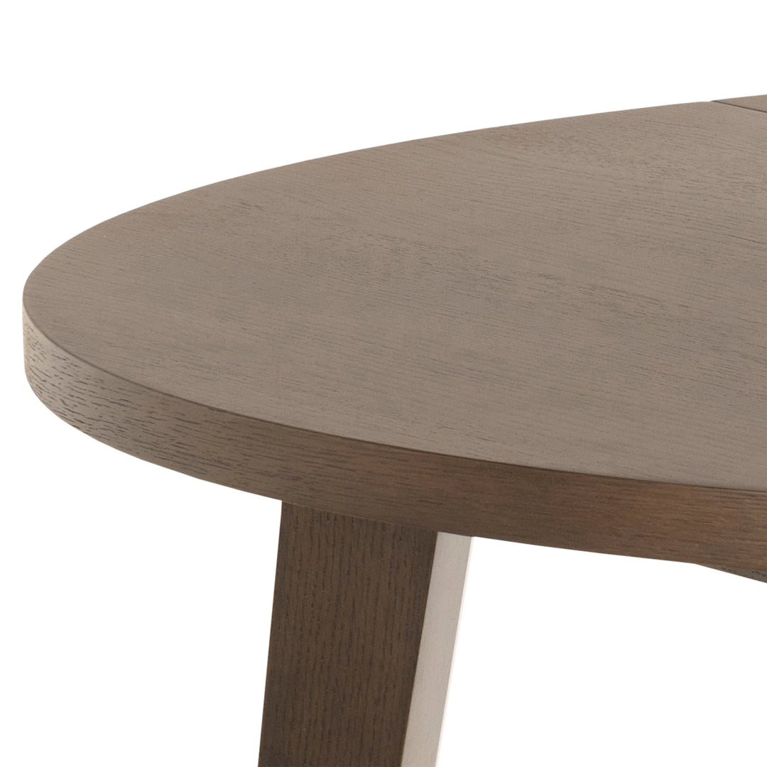 A-Line Round Extendable Dining Table in Smoked Oak 120/220 x 120 x 75cm - TidySpaces