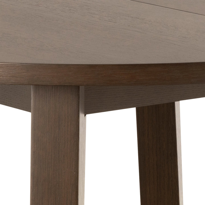 A-Line Round Extendable Dining Table in Smoked Oak 120/220 x 120 x 75cm - TidySpaces