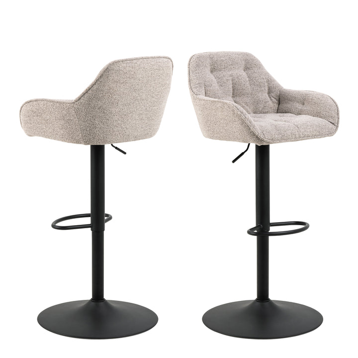 Brooke Swivel Bar Stool with Height Adjustable Function in Monza Beige.