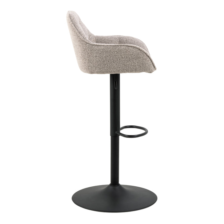 Brooke Swivel Bar Stool with Height Adjustable Function in Monza Beige.