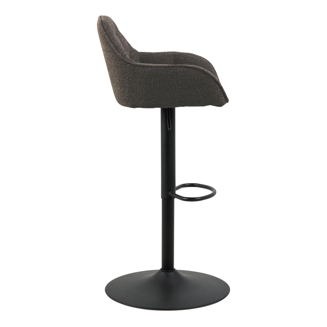 Brooke Swivel Bar Stool with Height Adjustable Function in Taupe.