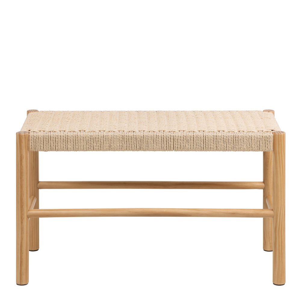 Alvin Weaved Bench in Off White - TidySpaces