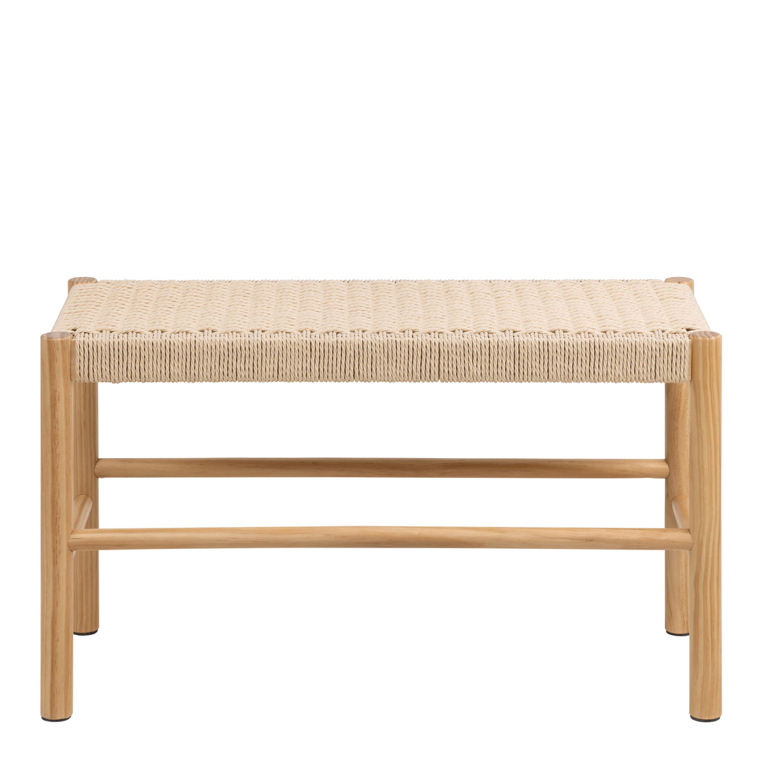 Alvin Weaved Bench in Off White - TidySpaces