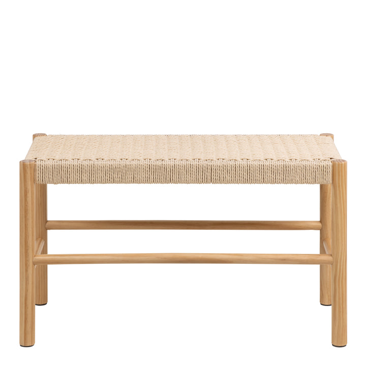 Alvin Weaved Bench in Off White - TidySpaces