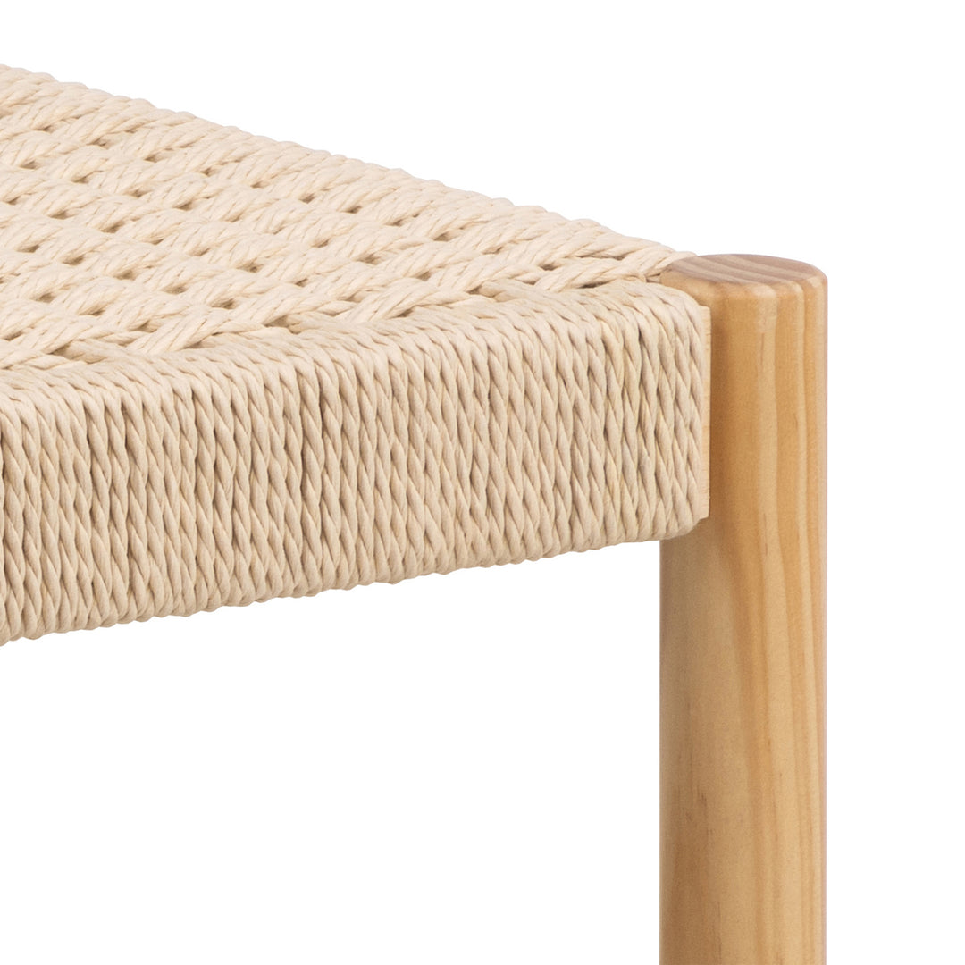 Alvin Weaved Bench in Off White - TidySpaces