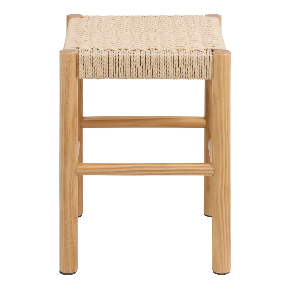 Alvin Weaved Stool in Off White - TidySpaces
