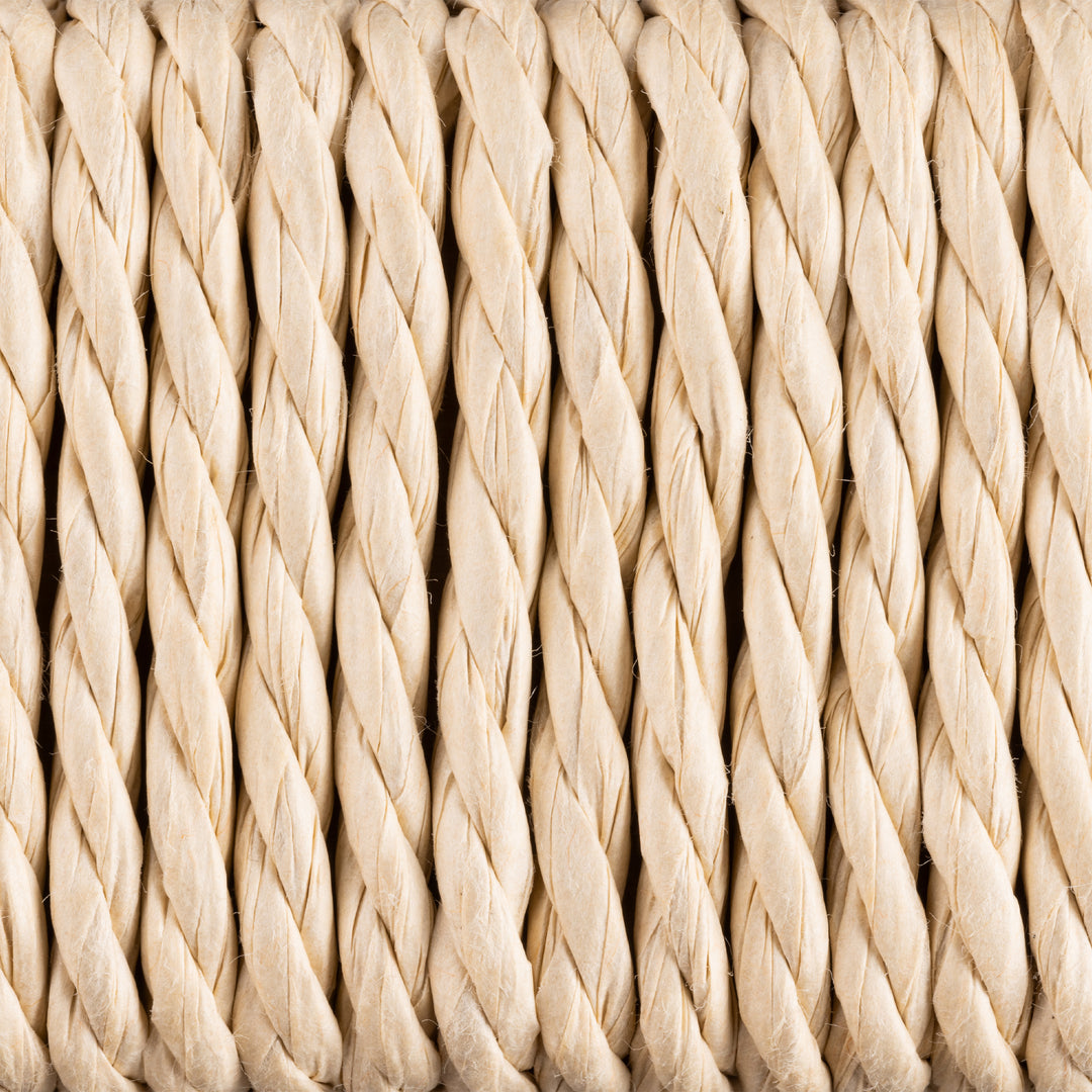 Alvin Weaved Stool in Off White - TidySpaces