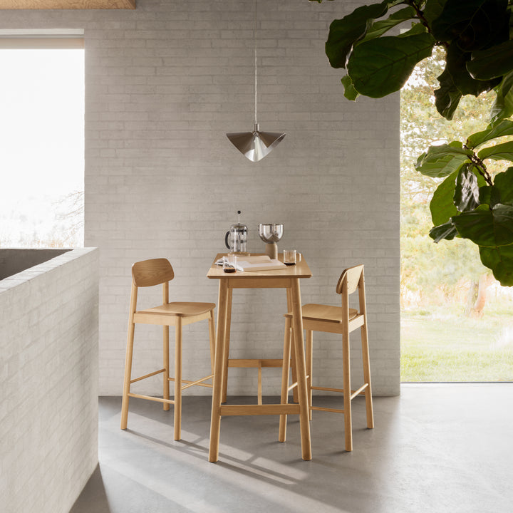 Barlow Bar Table in Matt Oak - TidySpaces