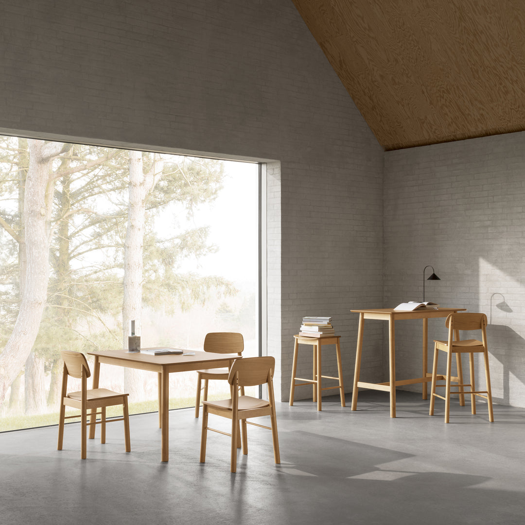 Barlow Bar Table in Matt Oak - TidySpaces