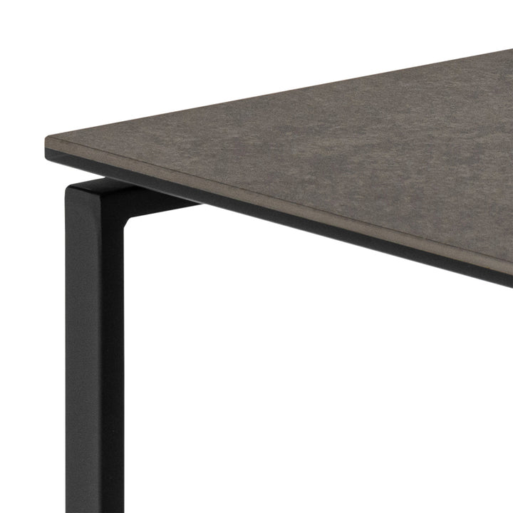 Katrine Square Coffee Table Set in Ceramic Black