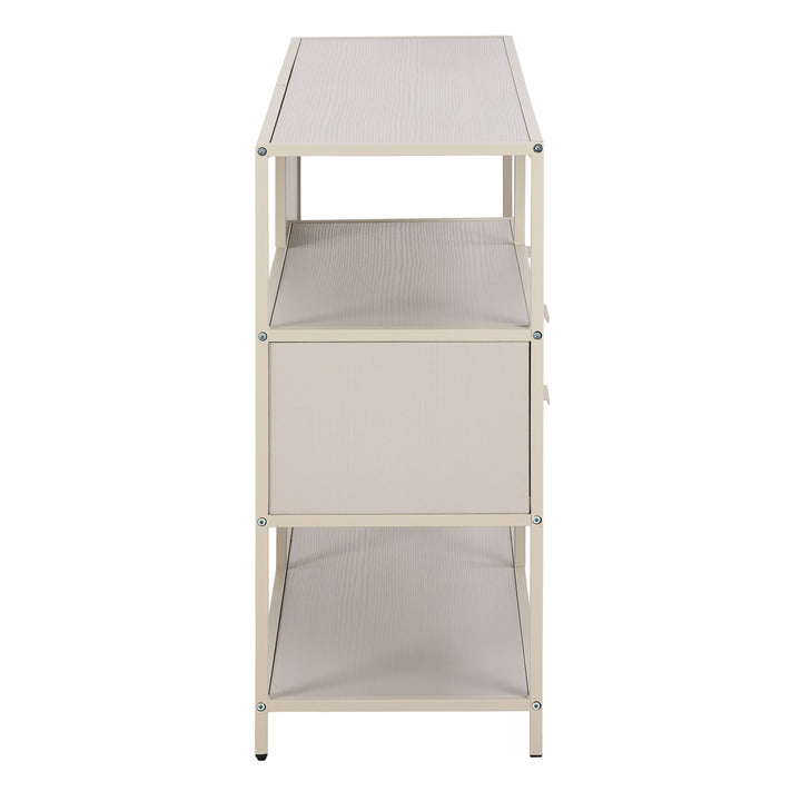 Seaford Grey Storage Unit with 2 Drawers and 3 Shelves - TidySpaces