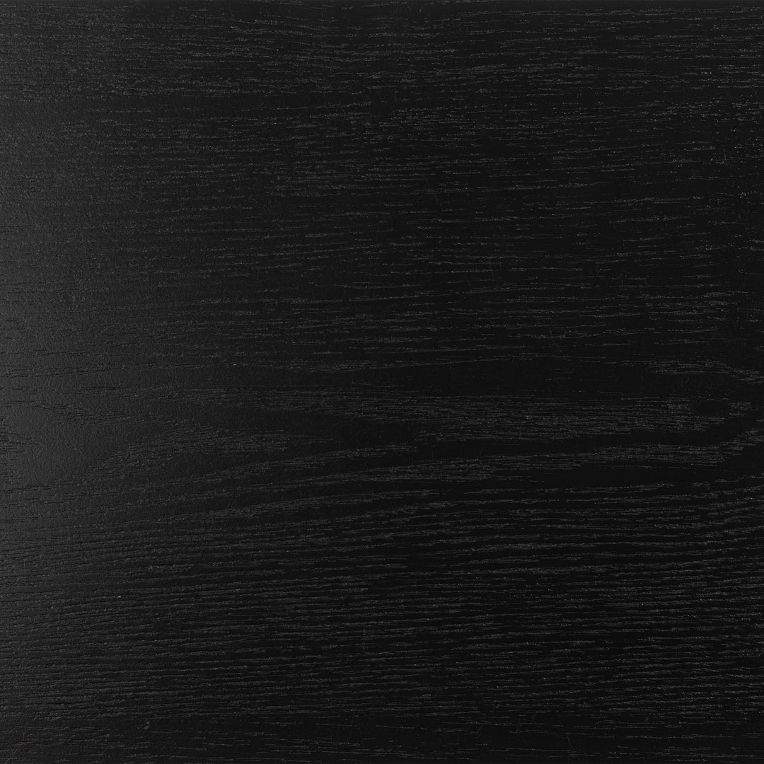 Darlington Console Table With Open Shelf and Oak Top in Black