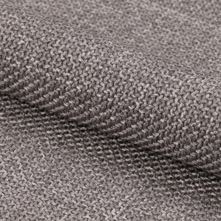 Omaha 2.5-Seater Sofa in Basel Light Grey Brown Fabric, Base Matt Black Steel