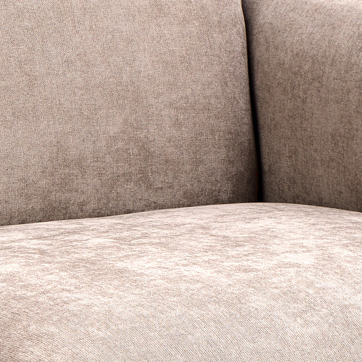 Westham 2+2-Seater Sofa in Fay Beige 05 Fabric, Base in Matt Oak