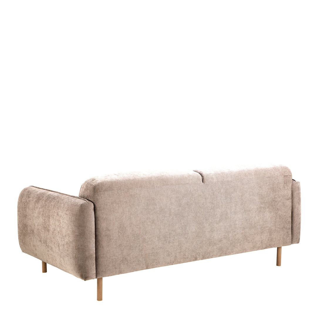 Westham 2+3-Seater Sofa in Fay Beige 05 Fabric, Base in Matt Oak