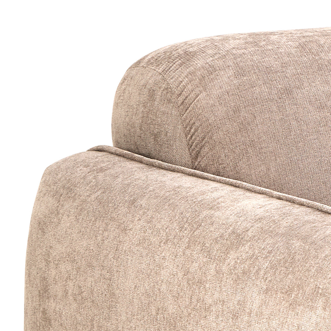 Westham 2+2-Seater Sofa in Fay Beige 05 Fabric, Base in Matt Oak